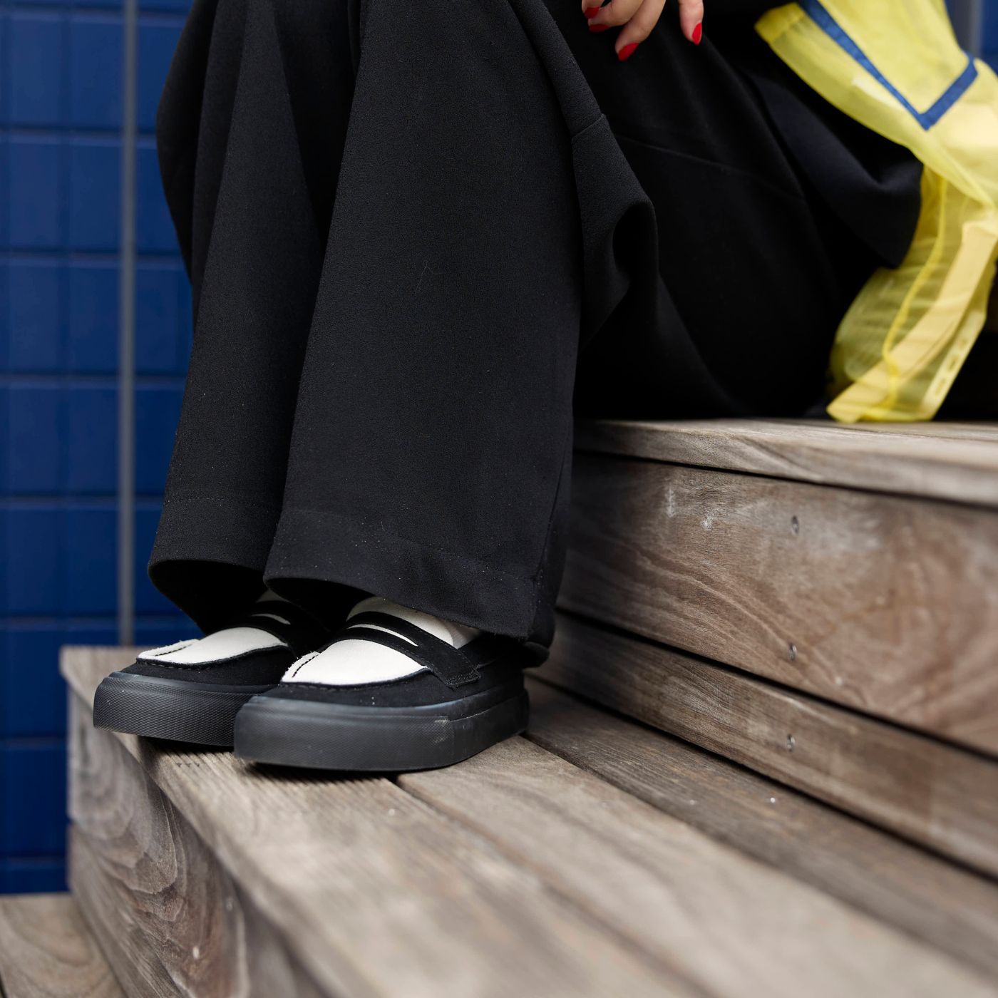 PENNY Suede Black x White Conbi