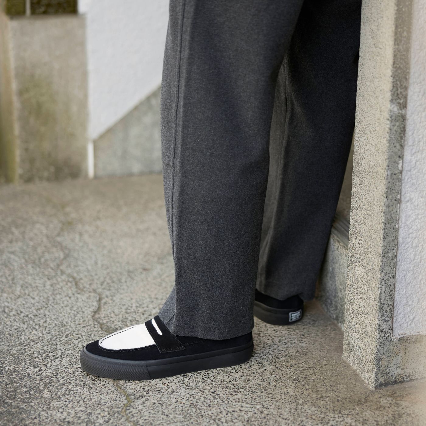 PENNY Suede Black x White Conbi