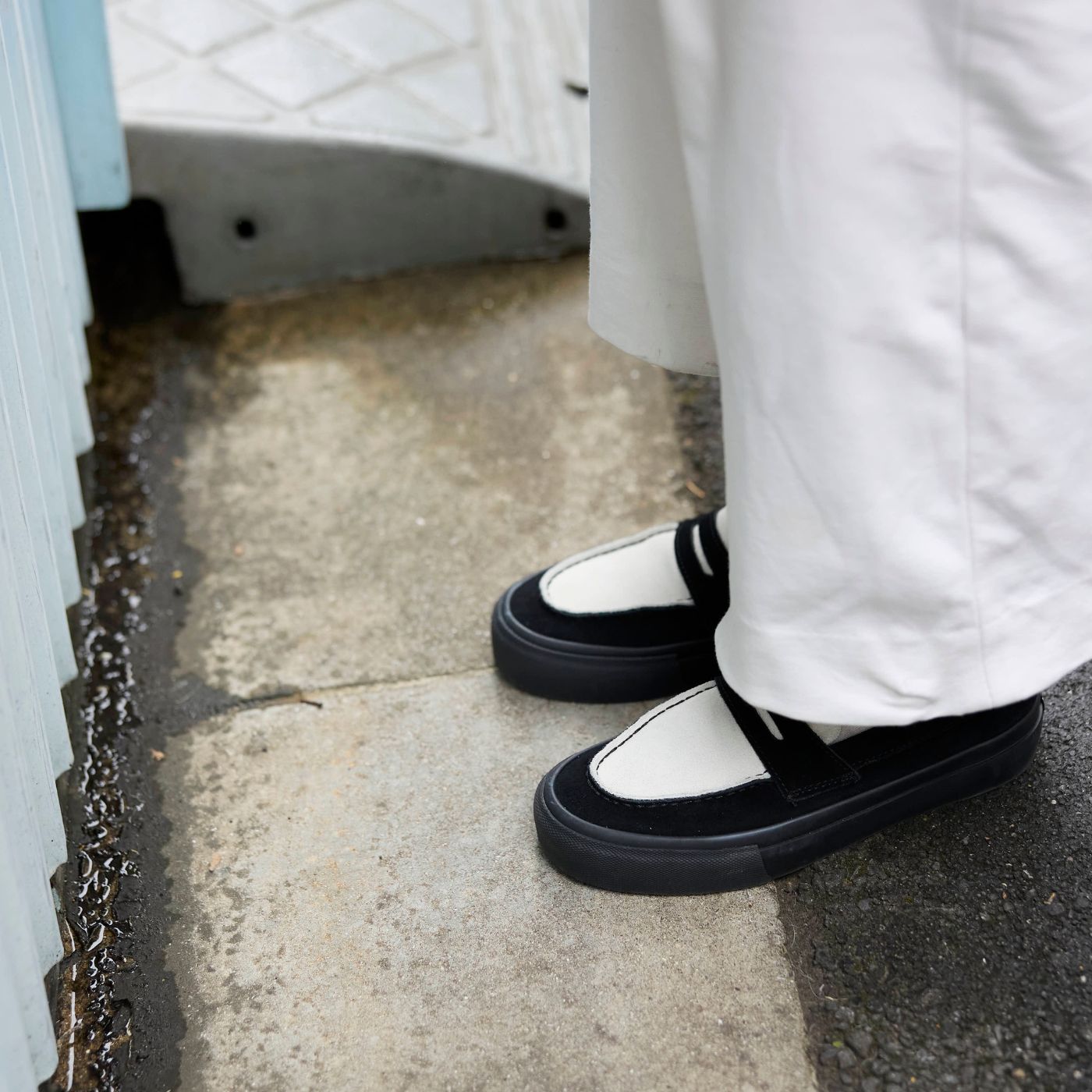 PENNY Suede Black x White Conbi