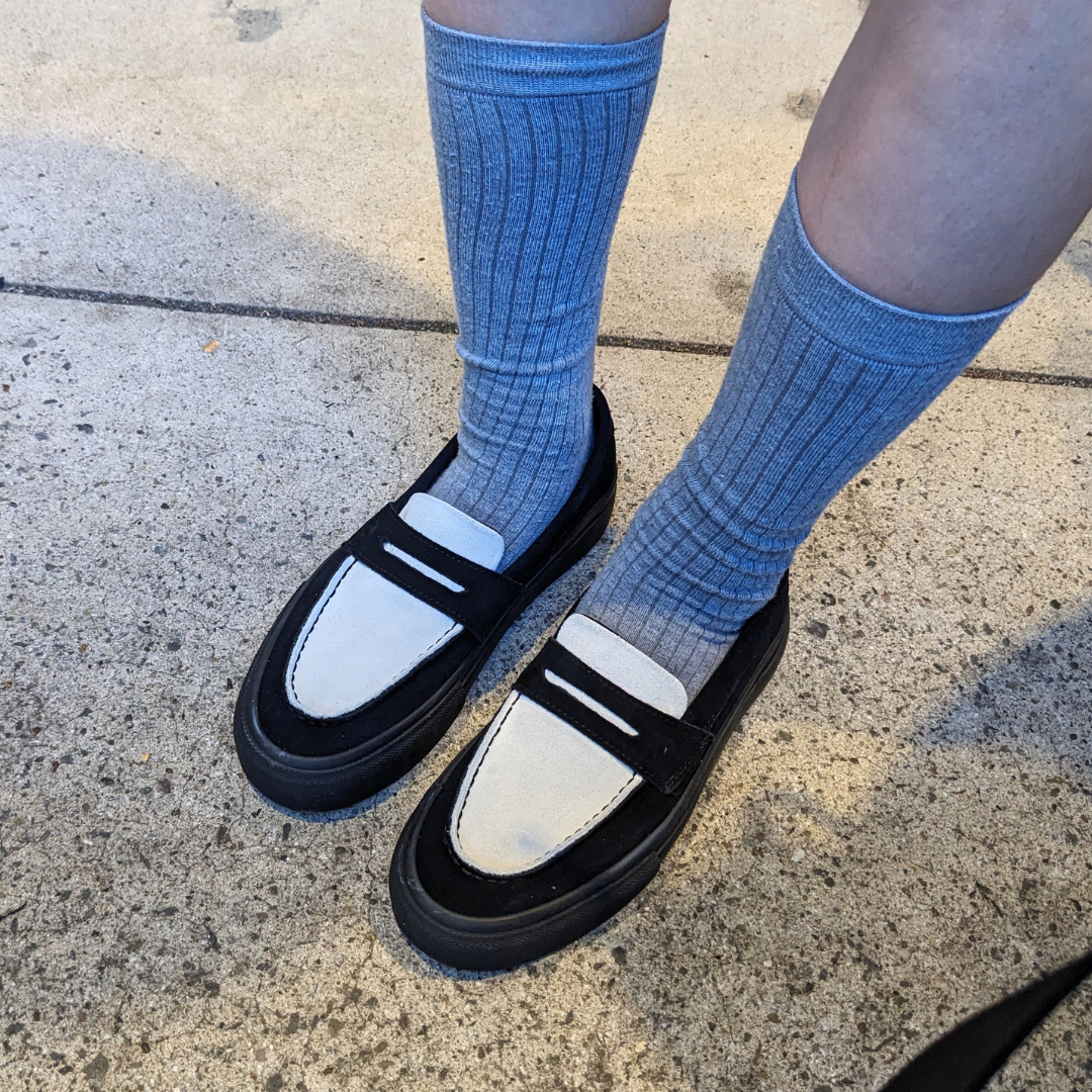 PENNY Suede Black x White Conbi
