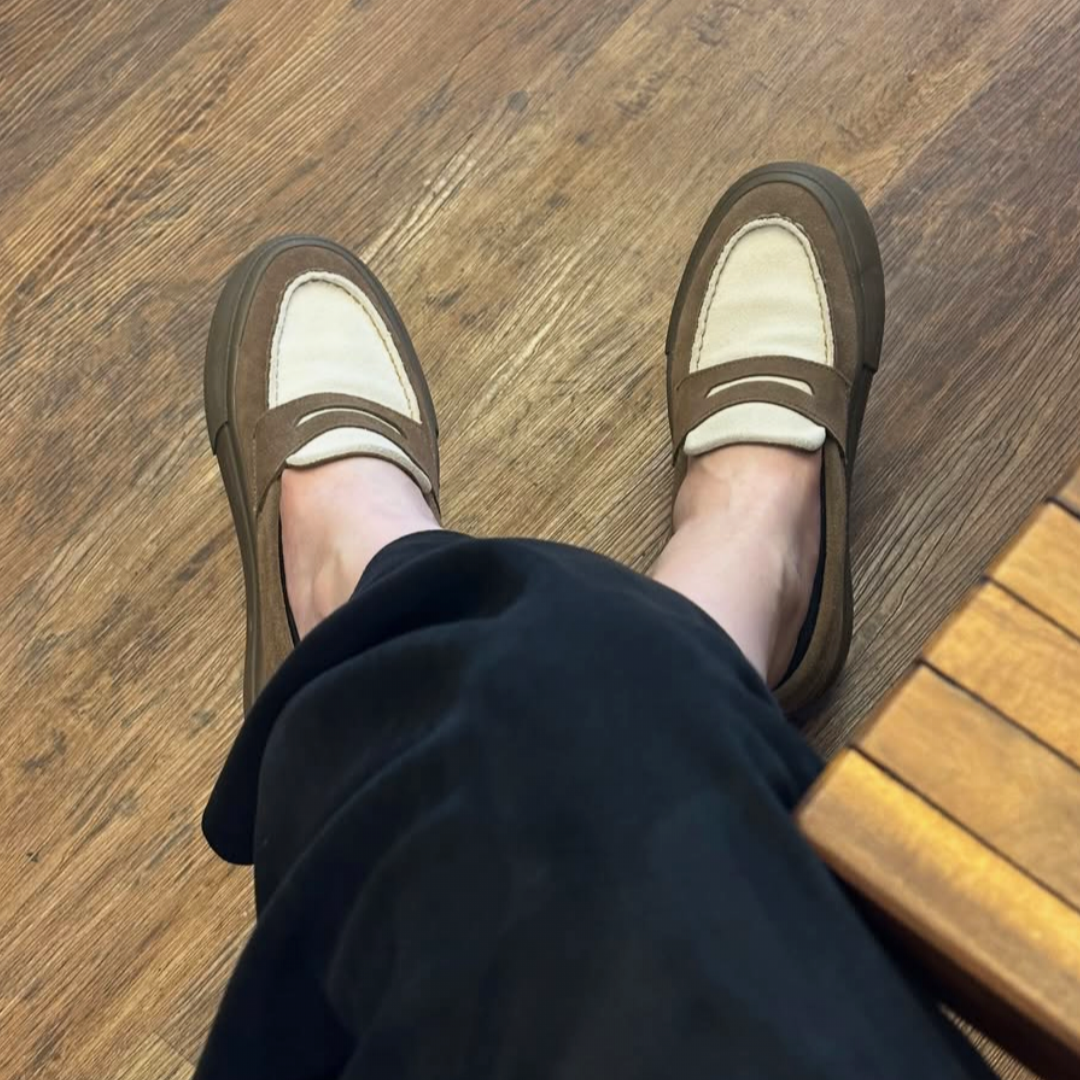 PENNY Suede Brown X Off White Conbi