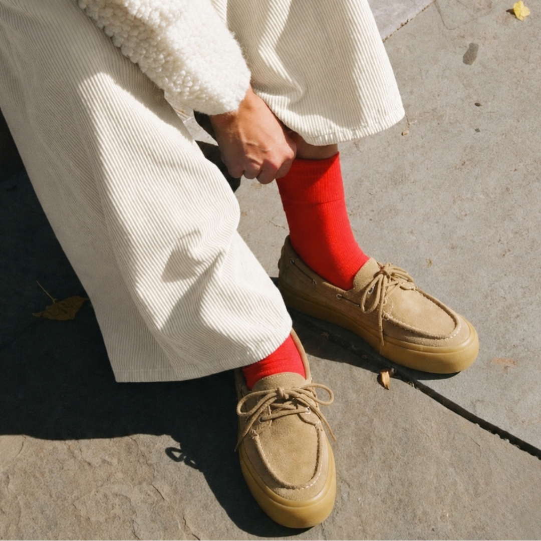NAVY Suede Beige X Gum