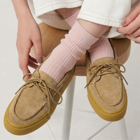 NAVY Suede Beige X Gum