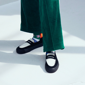 PENNY Suede Black x White Conbi